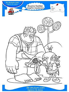Çocuklar İçin Oyunbozan Ralph Boyama Sayfaları 